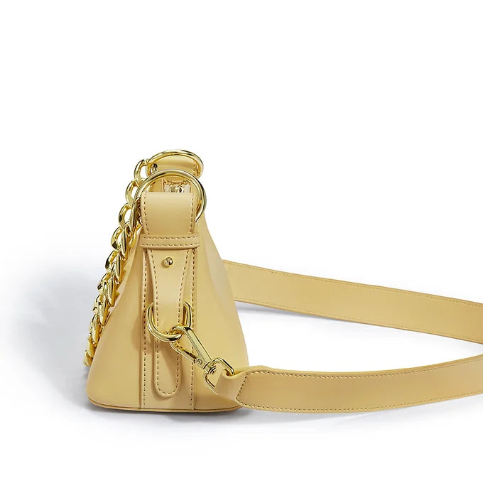 Lavish Giftz Pure Leather Yellow Chic Designer Shoulder Bag