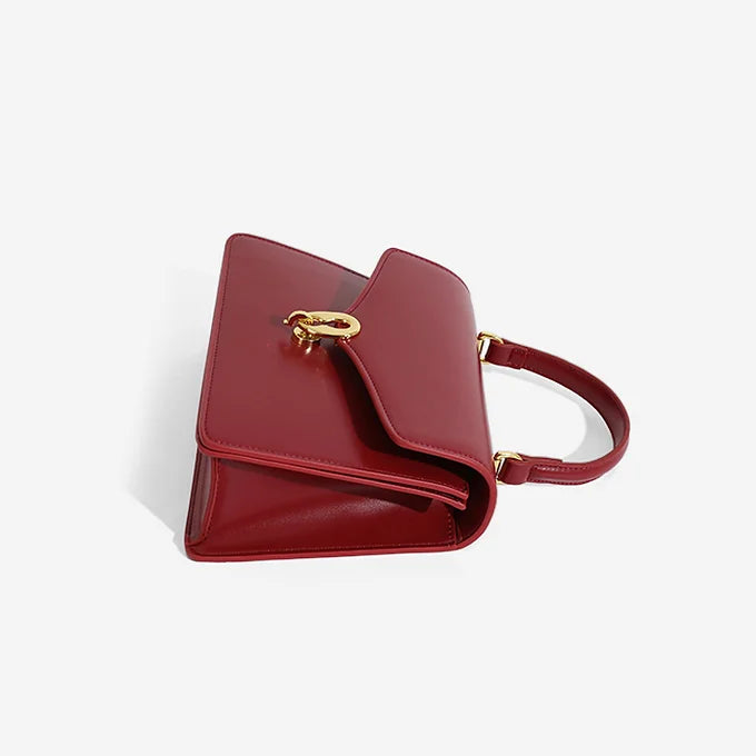 The Ultra Feminine Top-Handle Red Satchel Bag