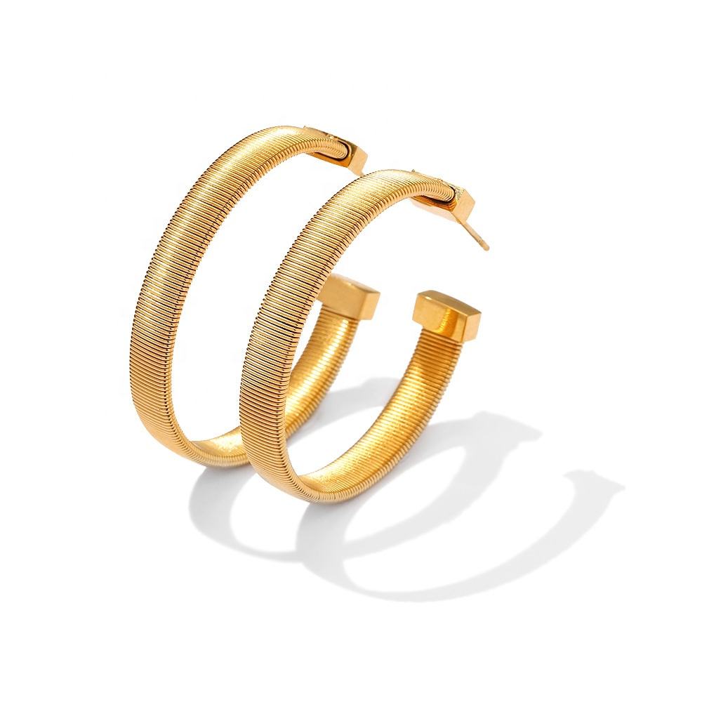 Lavish Giftz Elena Minimalist Hoop Earrings