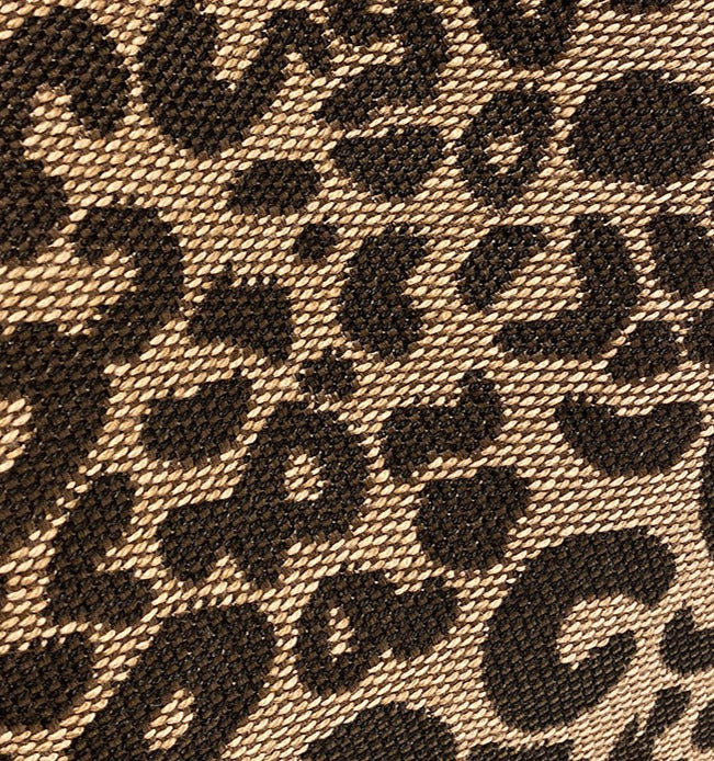 Leopard Print Oversized Canvas Black Tote Bag